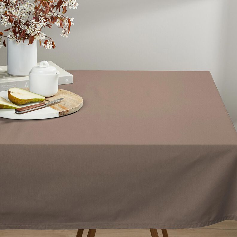 pure heavy linen Plain – dark taupe,  image number 7