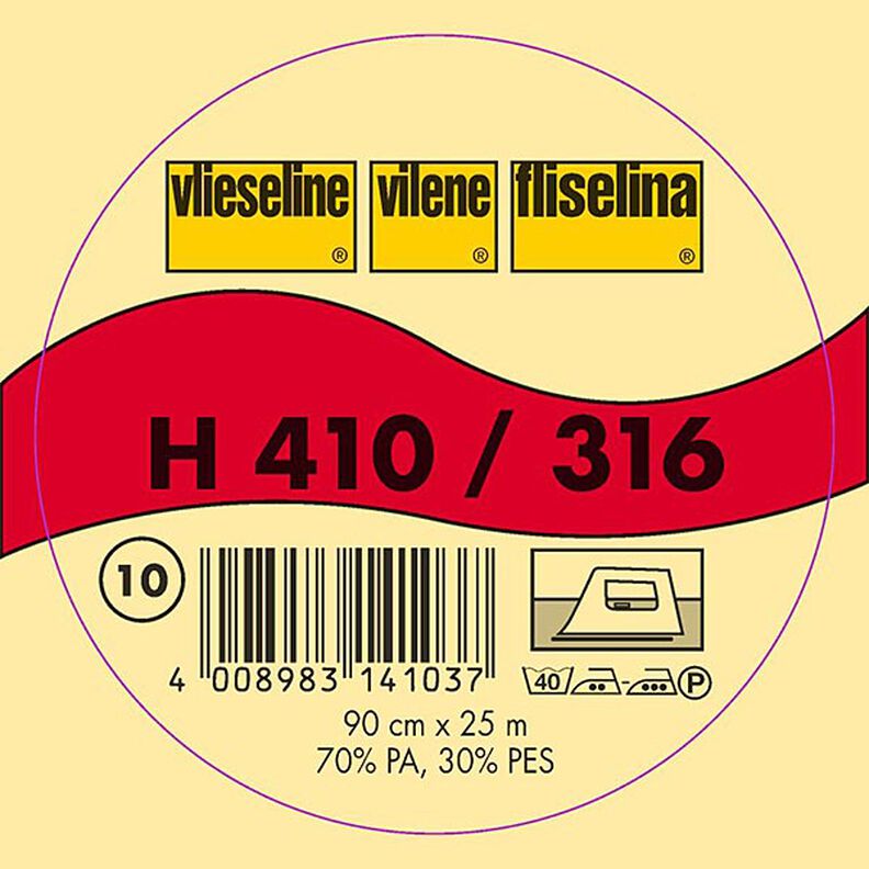 H 410 Fusible Interlining | Vilene – white,  image number 2