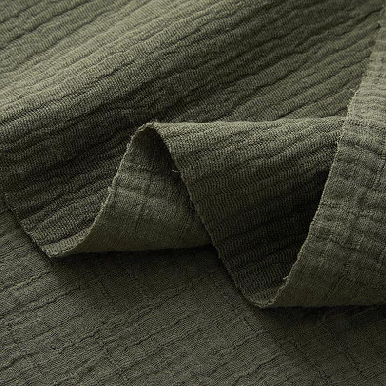Bamboo Double Gauze/Muslin Texture – olive,  image number 3