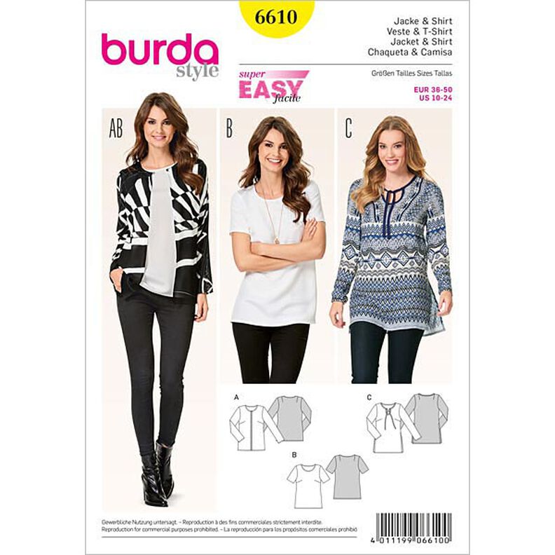 Jacket/Shirt, Burda 6610,  image number 1