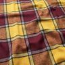 Coat Fabric roughened check – burgundy/curry yellow,  thumbnail number 2