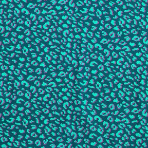 Coated Cotton abstract Leo | Poppy Fabrics – petrol/lilac, 