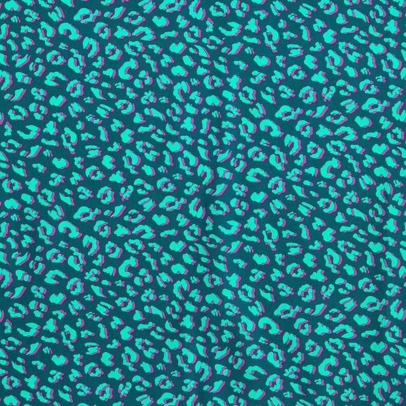 Coated Cotton abstract Leo | Poppy Fabrics – petrol/lilac, image number 1