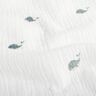 Double Gauze/Muslin small whales – ivory/blue grey,  thumbnail number 2