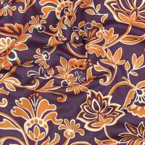 Ponte Roma Jersey Paisley flowers | Poppy Fabrics – lilac, 