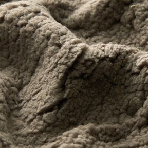 cuddly teddy fur fabric – dark grey, 