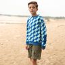Softsweat wavy check| Poppy Fabrics – royal blue/ice blue,  thumbnail number 5