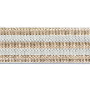 Striped Elastic [40 mm] – light grey/gold, 