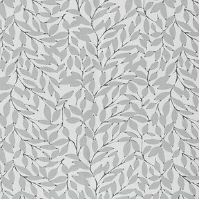 Decor Fabric Canvas Blurred Leaves – misty grey/grey, 