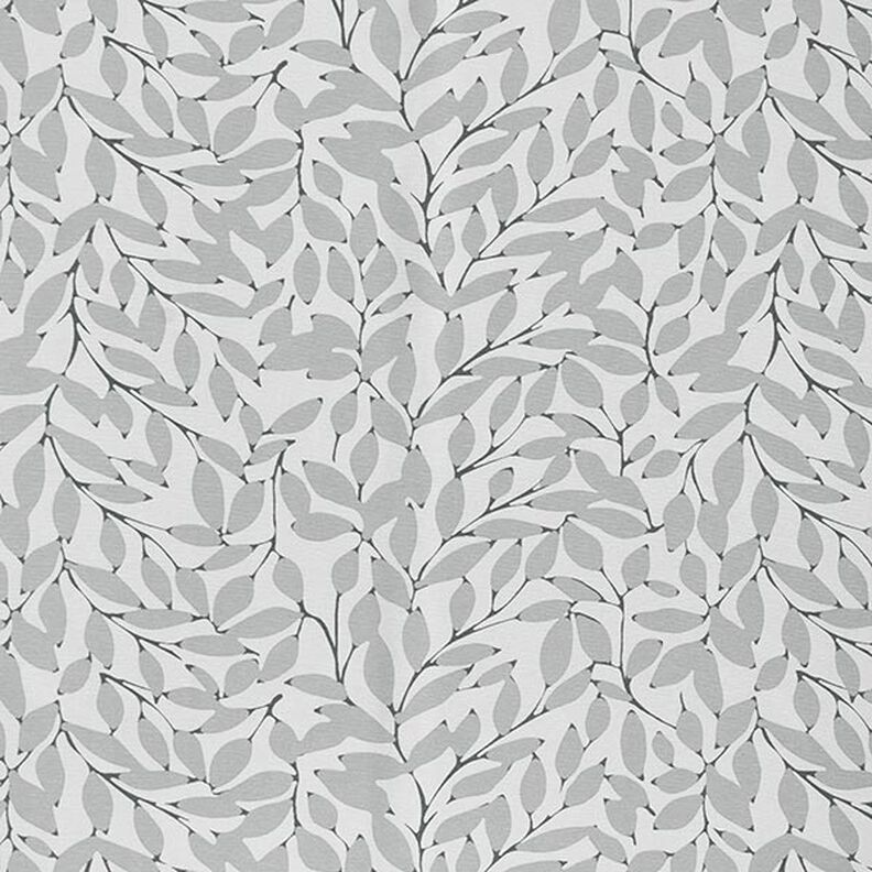 Decor Fabric Canvas Blurred Leaves – misty grey/grey, image number 1