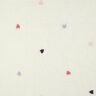 Teddy Fur embroidered hearts | Poppy Fabrics – ivory/rosé,  thumbnail number 1