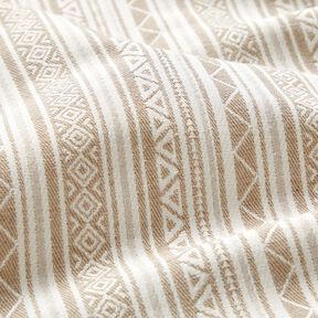 Decor Fabric Jacquard ethnic stripes &ndash; anemone/offwhite, 