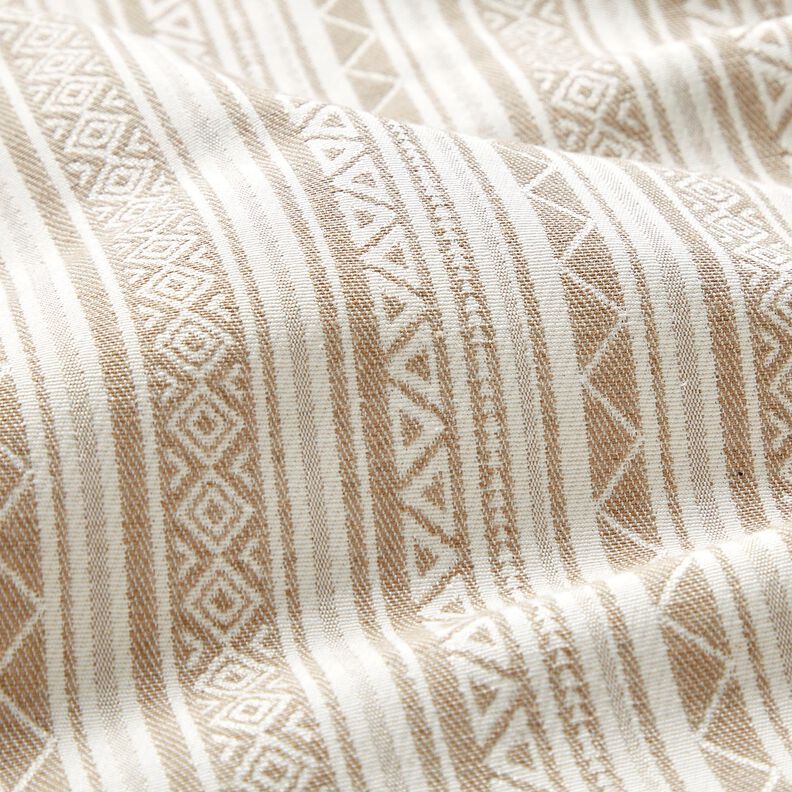 Decor Fabric Jacquard ethnic stripes &ndash; anemone/offwhite,  image number 2
