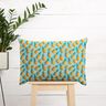 Cotton Poplin Pineapple – aqua blue/yellow,  thumbnail number 6