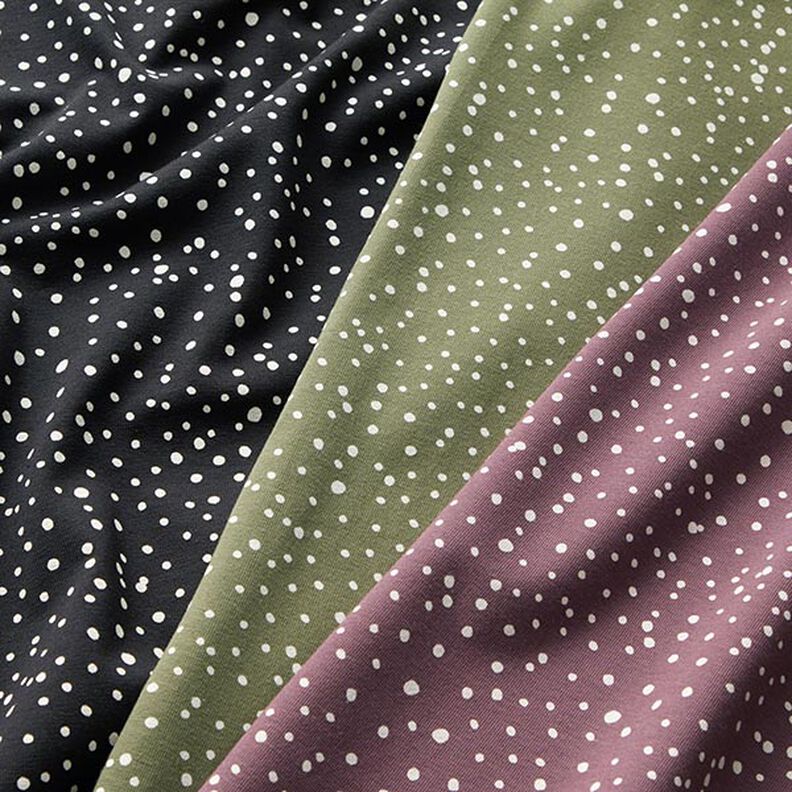 Cotton jersey irregular dots – khaki,  image number 5