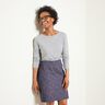 Trouser fabric denim look leopard print – aubergine/denim blue,  thumbnail number 5