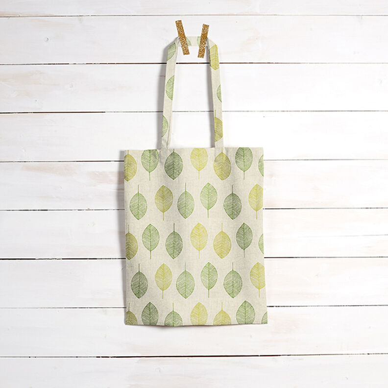 Half Panama Decor Fabric Leaves – natural,  image number 5