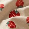 Decor Fabric Half Panama small strawberries – red/natural,  thumbnail number 2