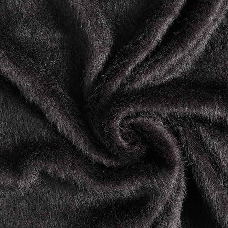Plain Fluffy Coating Fabric – black,  image number 1