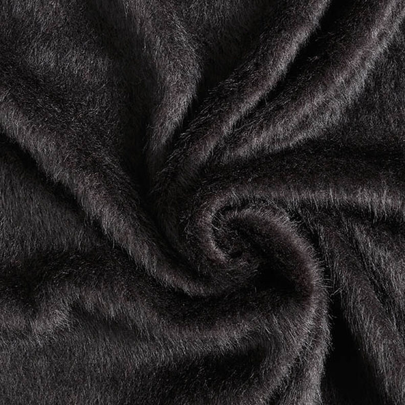 Plain Fluffy Coating Fabric – black, image number 1