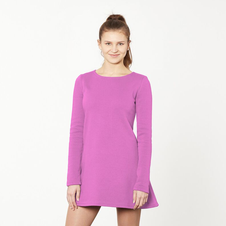 Light Cotton Sweatshirt Fabric Plain – red lilac, image number 10