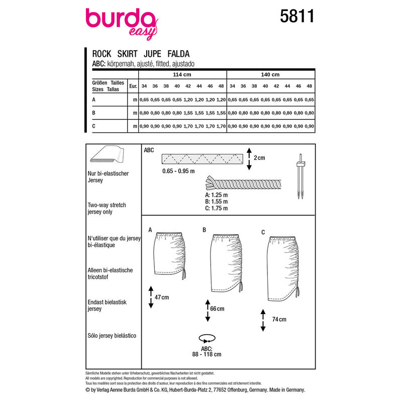 Skirt | Burda 5811 | 34-48,  image number 12