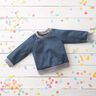 Light Cotton Sweatshirt Fabric Plain – denim blue,  thumbnail number 7