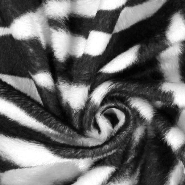 Imitation fur zebra – black/white,  image number 3