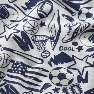 Brushed Sweatshirt Fabric Sport Equipment Mottled – offwhite, 