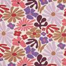 Brushed Sweatshirt Fabric Big Flowers | Poppy Fabrics – natural/merlot,  thumbnail number 1