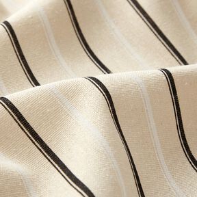 Linen Blend Stripes – almond/black, 