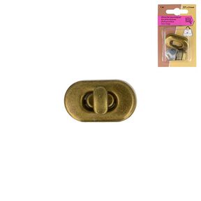 Turn Clasp [ 2,1 x 3,7 cm ] – antique gold metallic, 