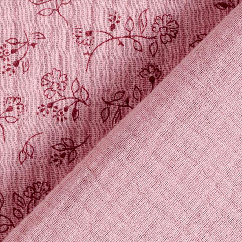 Double Gauze/Muslin Small Floral Vines – pink,  image number 4