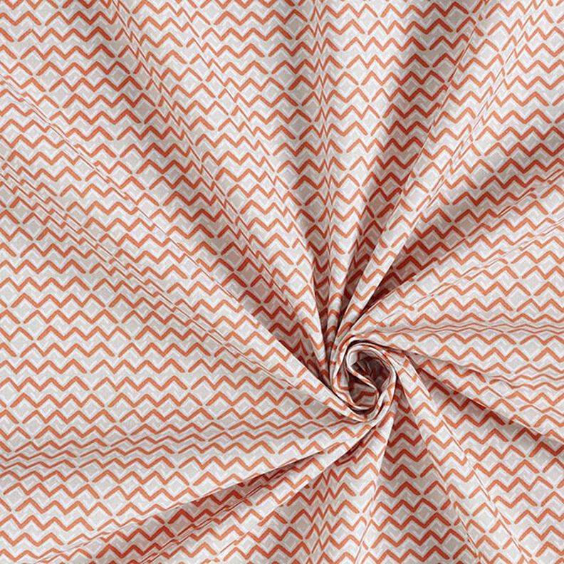 Cotton Cretonne Ethnic Zigzag – terracotta,  image number 3
