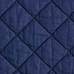Denim Quilted Fabric Diamonds – midnight blue, 