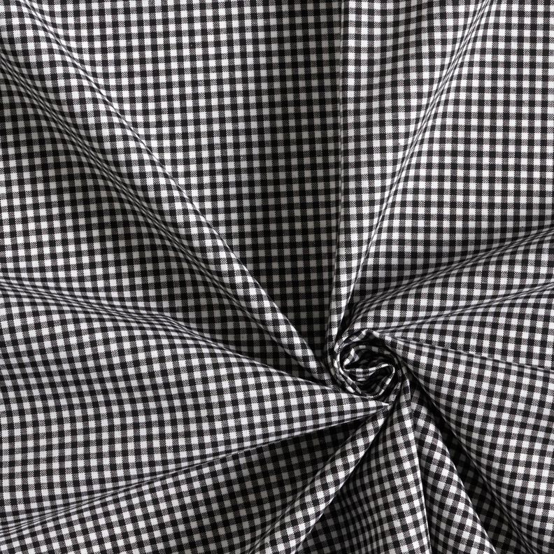 Shirt fabric small check – black/white, image number 3