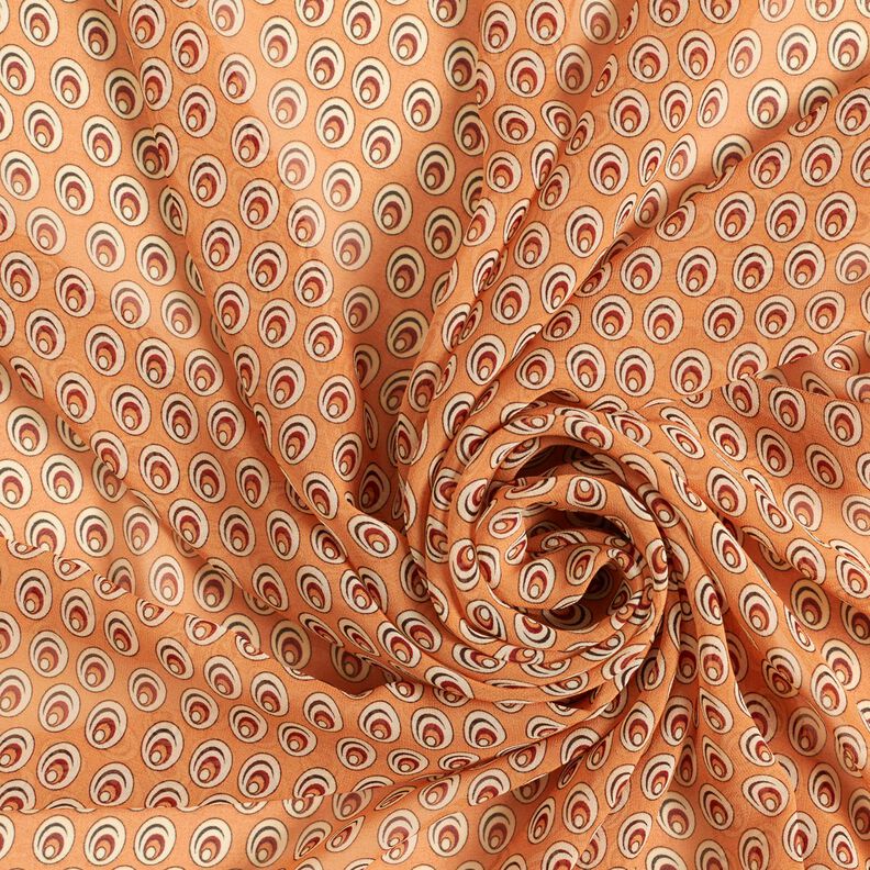 Chiffon Peacock Eye – apricot/terracotta,  image number 3