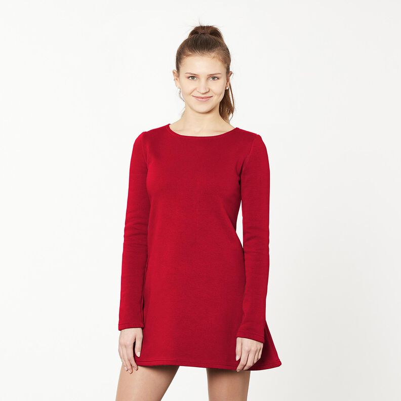 Light Cotton Sweatshirt Fabric Plain – raspberry,  image number 10