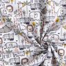 Cotton Cretonne small wild animals – silver grey,  thumbnail number 3