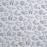 Sweatshirt Fabric Safari Animals | by Poppy – silver grey/royal blue,  thumbnail number 1