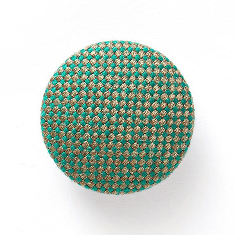 Covered Button - Outdoor Decor Fabric Agora Panama - dark green,  image number 1