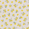 Decorative half Panama fabric Mini lemons – yellow/natural,  thumbnail number 1