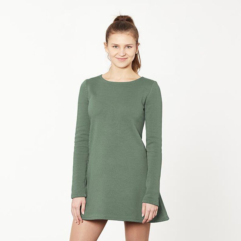 Light Cotton Sweatshirt Fabric Plain – pine, image number 6