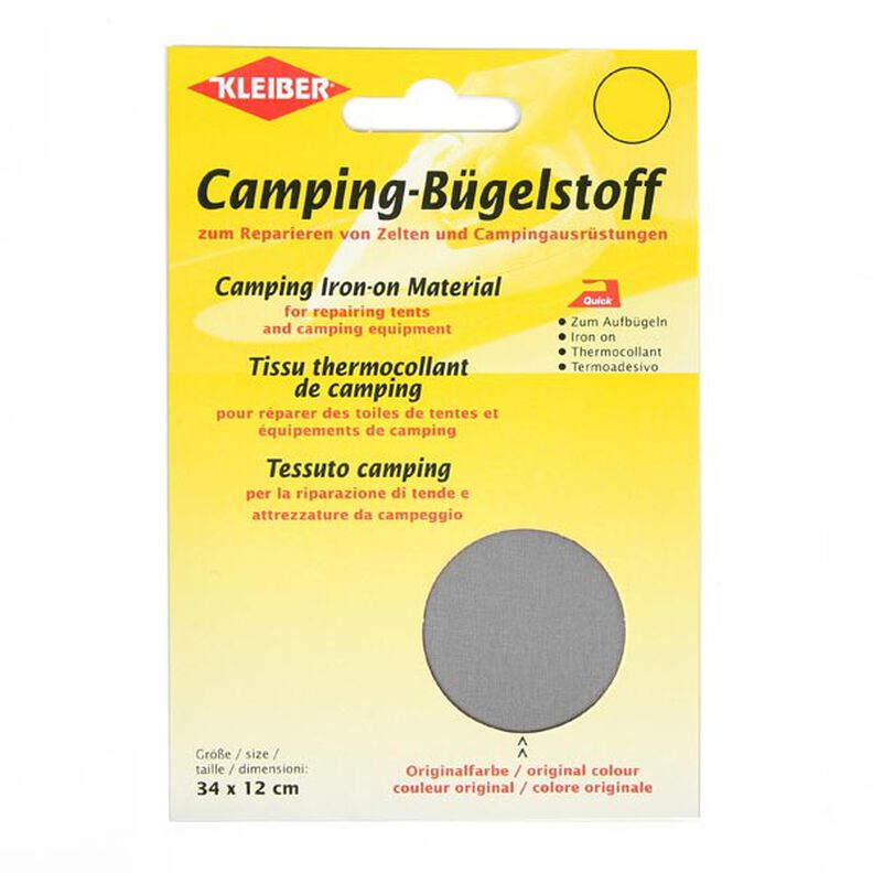 Iron-On Camping Fabric – grey,  image number 1