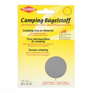 Iron-On Camping Fabric – grey, 
