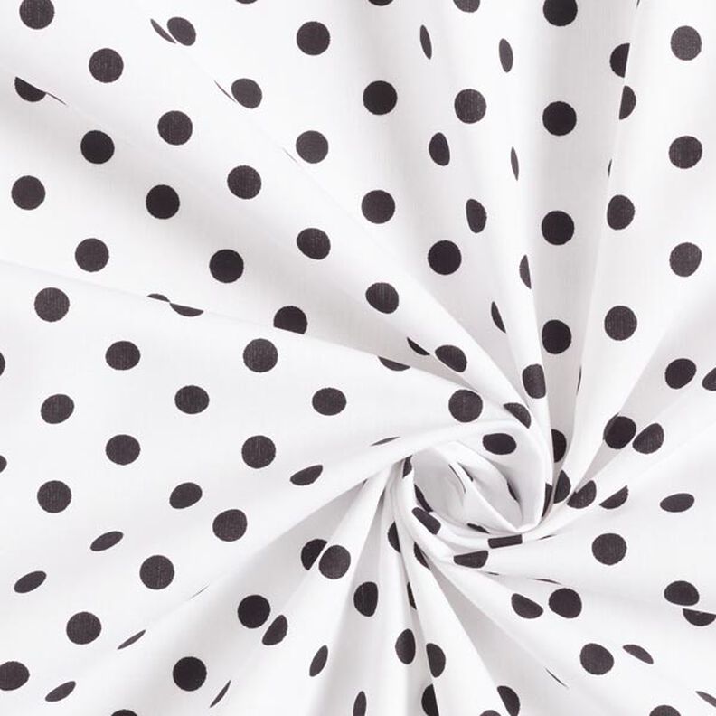 Cotton Poplin Large Dots – white/black,  image number 5