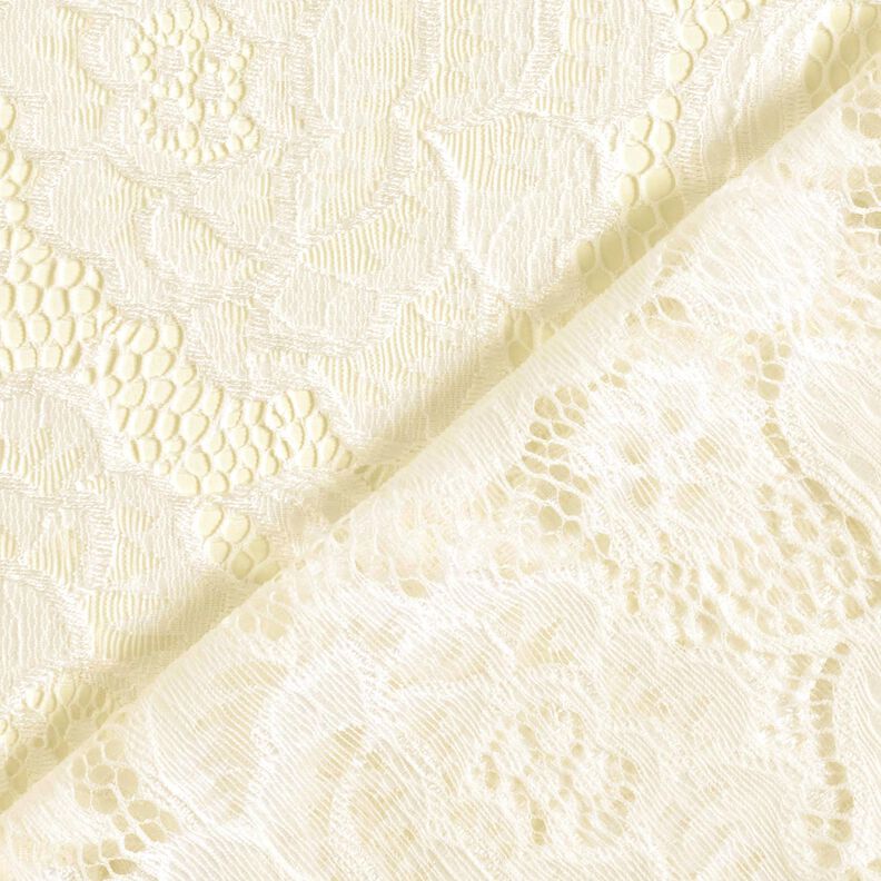 Stretch Lace Blossoms and leaves – offwhite, image number 5