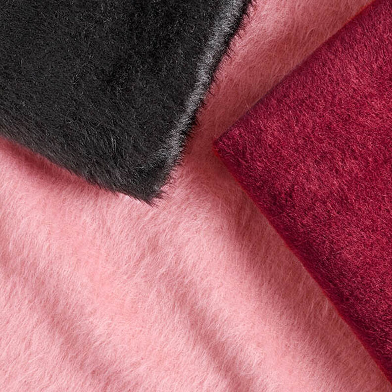 Plain Fluffy Coating Fabric – dark red, image number 4