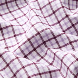 Cotton Flannel Check – white/lavender | Remnant 60cm, 