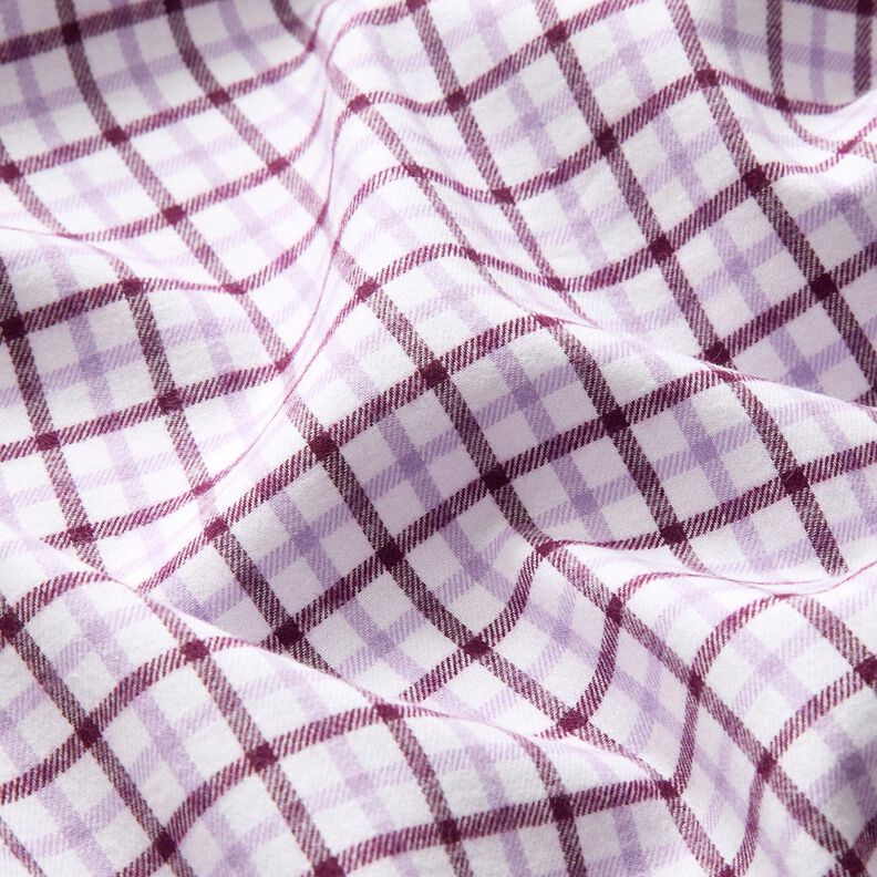 Cotton Flannel Check – white/lavender,  image number 2
